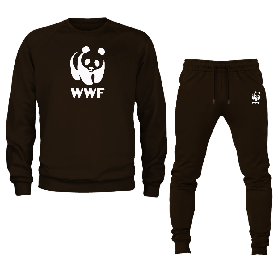 Men's  WWF  Crewneck Sweatshirt Joggers Suit