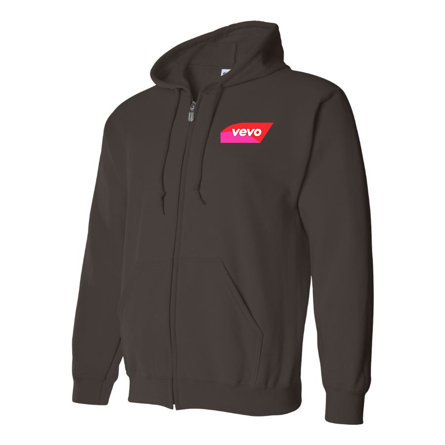 Men's Vevo Thumbnail Banner  Logo Zipper Hoodie