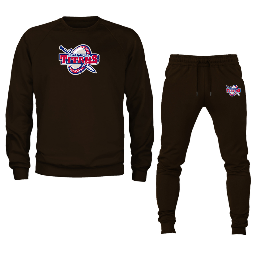 Men's  Detroit Titans  Crewneck Sweatshirt Joggers Suit