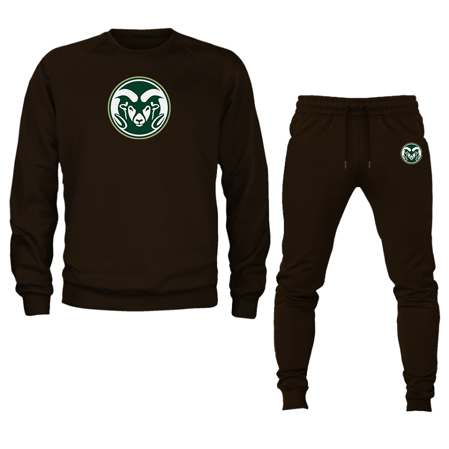Men's  Colorado State Rams Crewneck Sweatshirt Joggers Suit