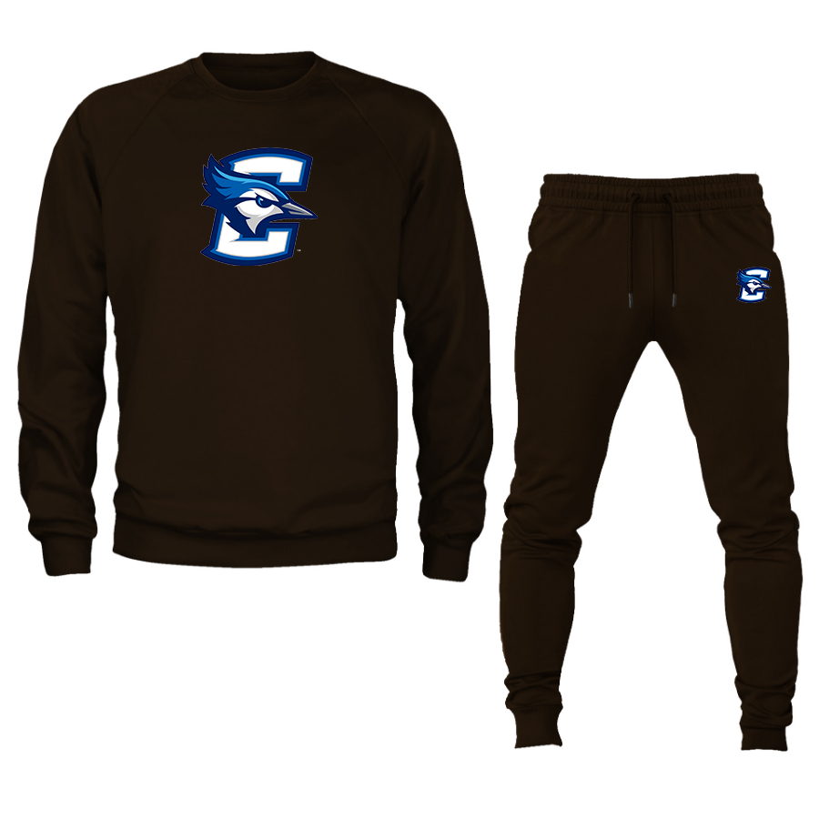 Men's  Creighton Bluejays Crewneck Sweatshirt Joggers Suit