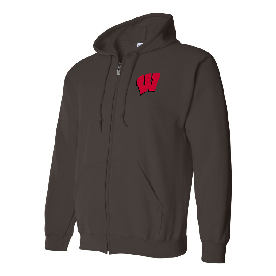 Men's Wisconsin Badgers Logo Zipper Hoodie