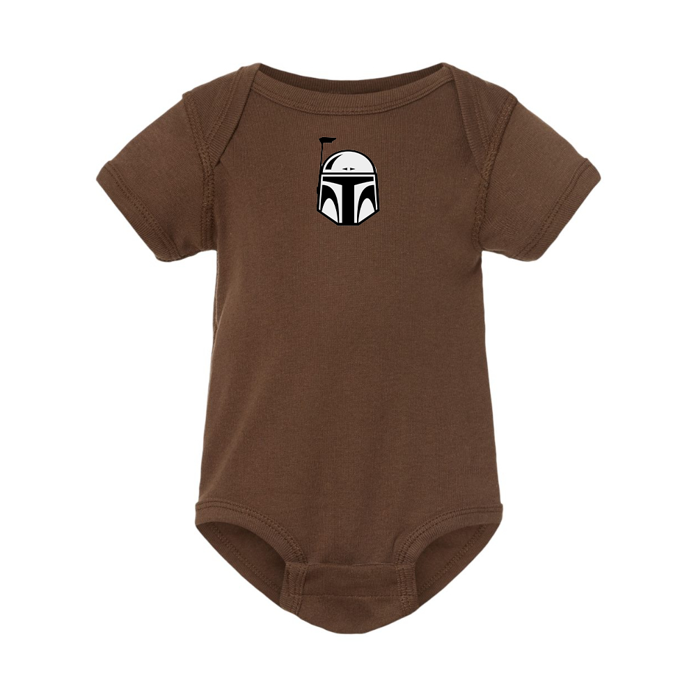 Star Wars Boba Fett Helmet Rabbit Skins Infant Baby Rib Bodysuit