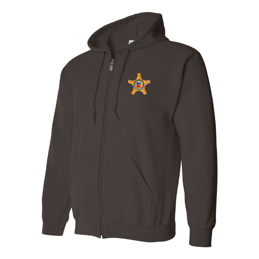 Men's Secret Service Star Logo  Zipper Hoodie