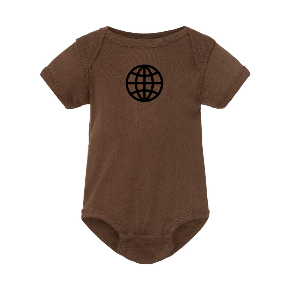 Internet Globe Rabbit Skins Infant Baby Rib Bodysuit