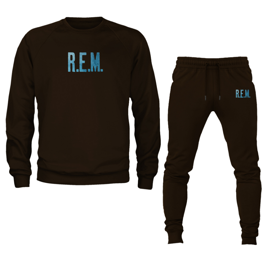 Men's R.E.M. Blue Crewneck Sweatshirt Joggers Suit