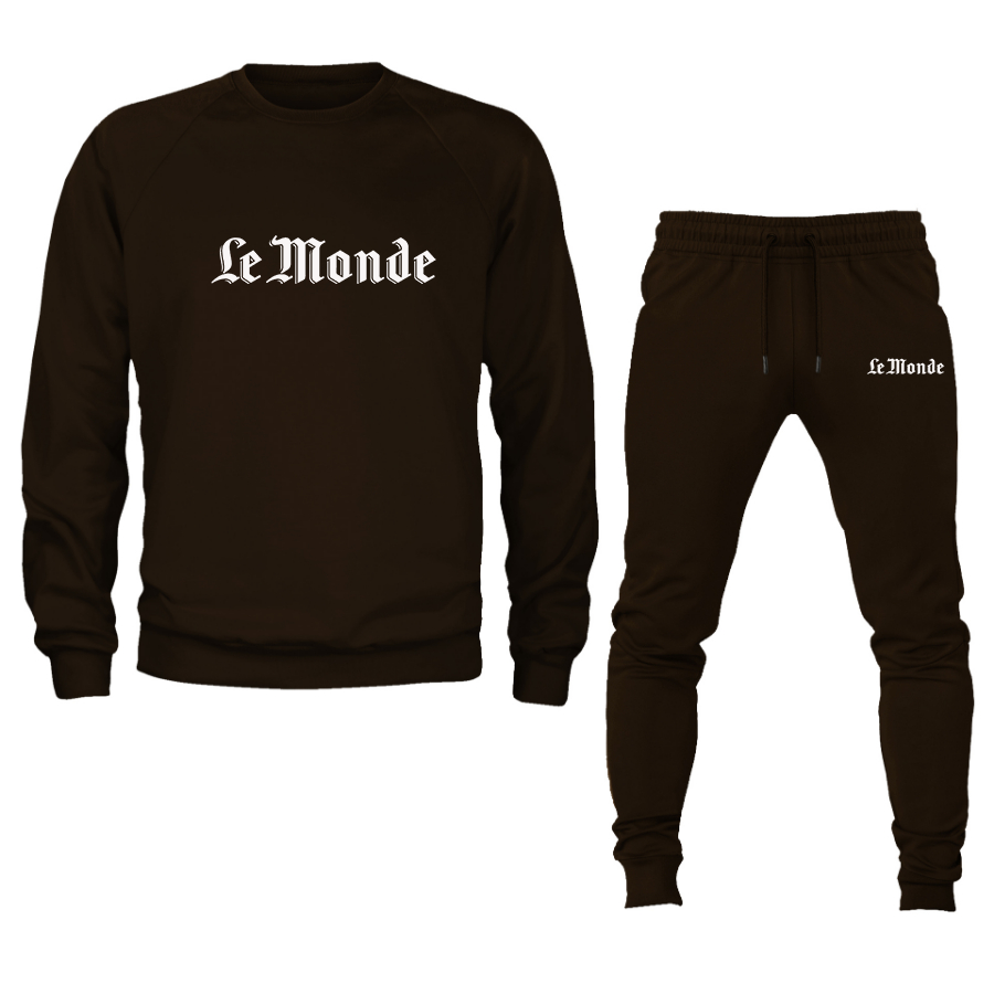 Men's Le Monde Crewneck Sweatshirt Joggers Suit