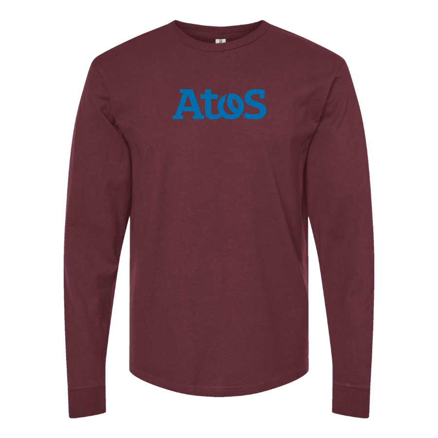 Men's Atos Logo Cotton Long Sleeve T-Shirt