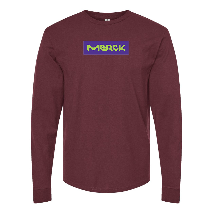 Men's Merck KGaA Logo Cotton Long Sleeve T-Shirt