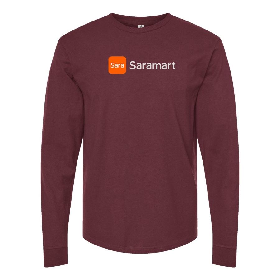 Men's Saramart Logo Cotton Long Sleeve T-Shirt