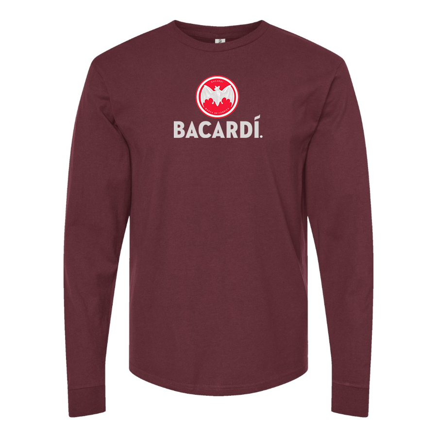 Men's Bacardi Logo Cotton Long Sleeve T-Shirt