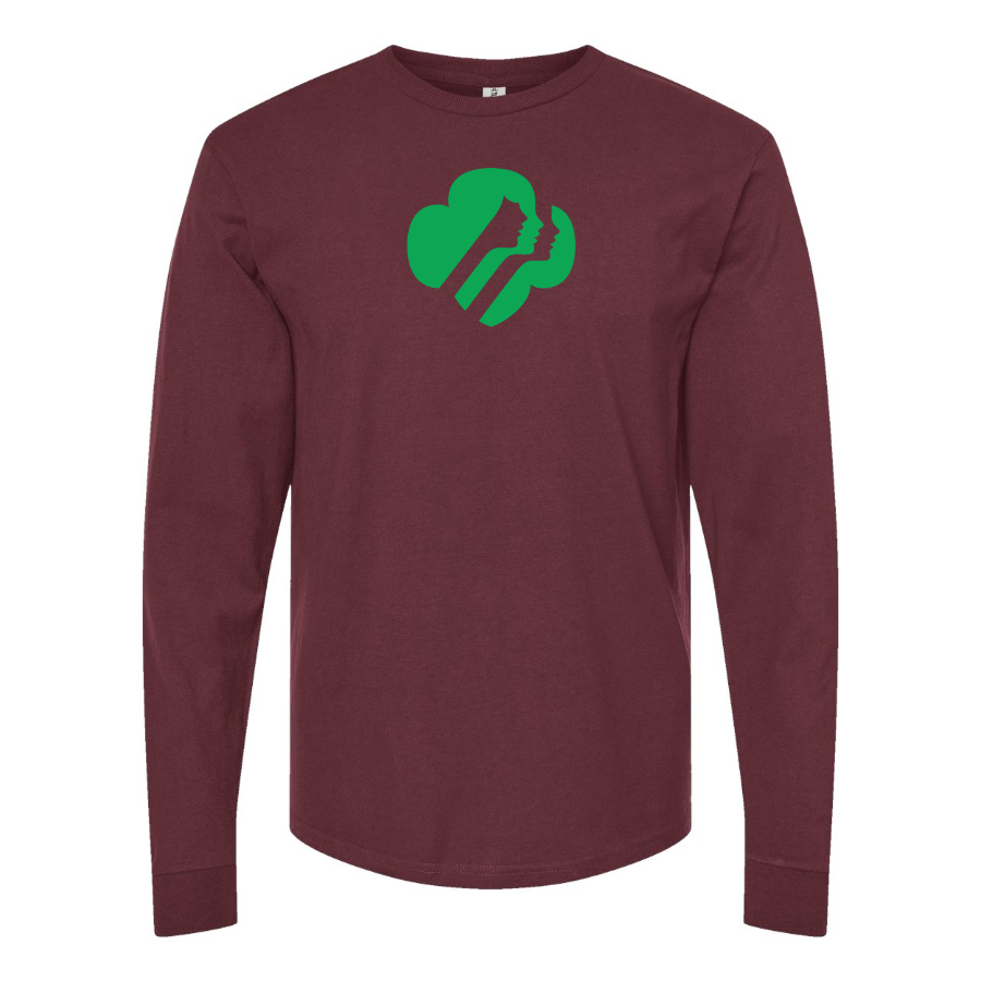 Men's Girl Scouts Logo Cotton Long Sleeve T-Shirt