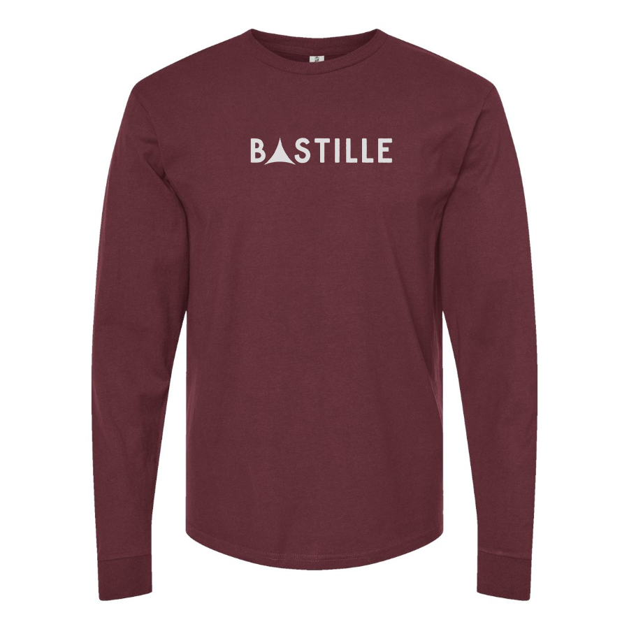Men's Bastille Logo Cotton Long Sleeve T-Shirt