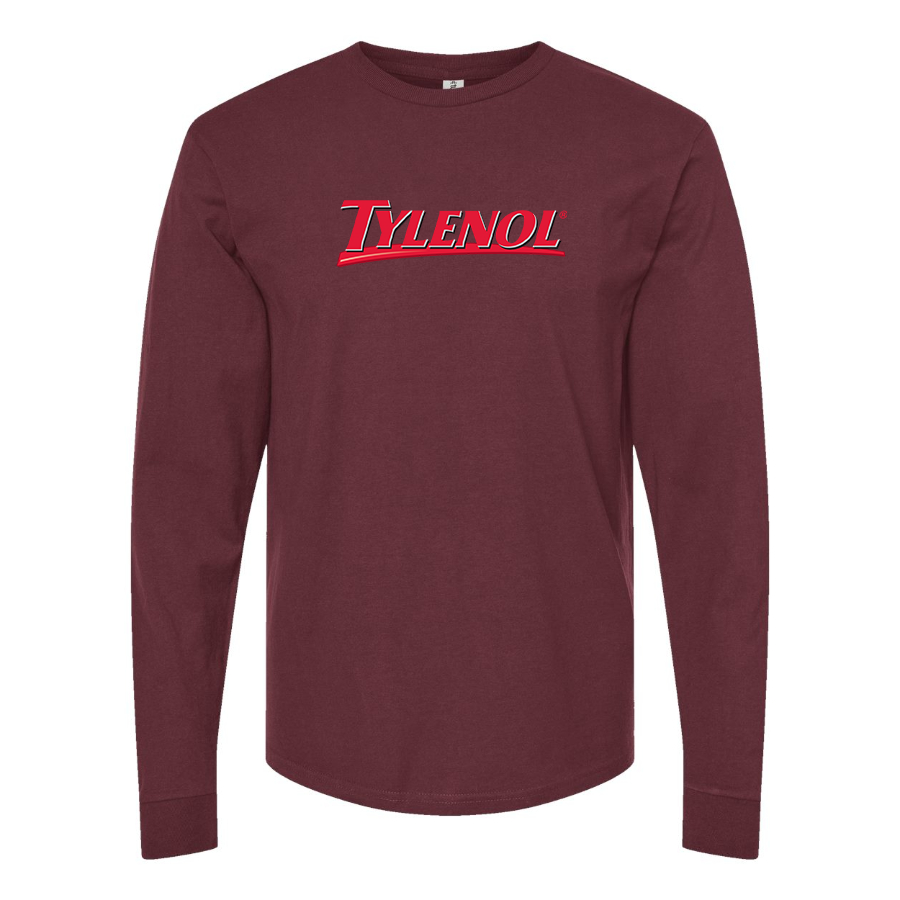 Men's Tylenol Logo Cotton Long Sleeve T-Shirt