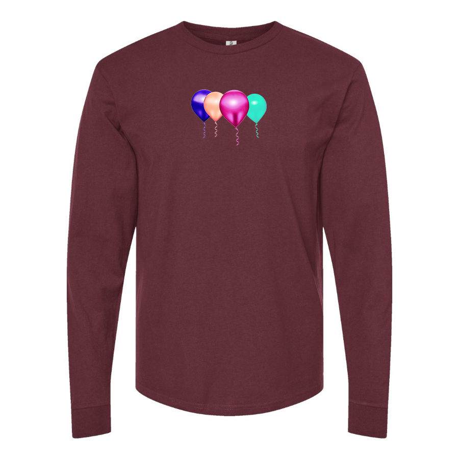 Men's Balloon-Emojis Logo Cotton Long Sleeve T-Shirt