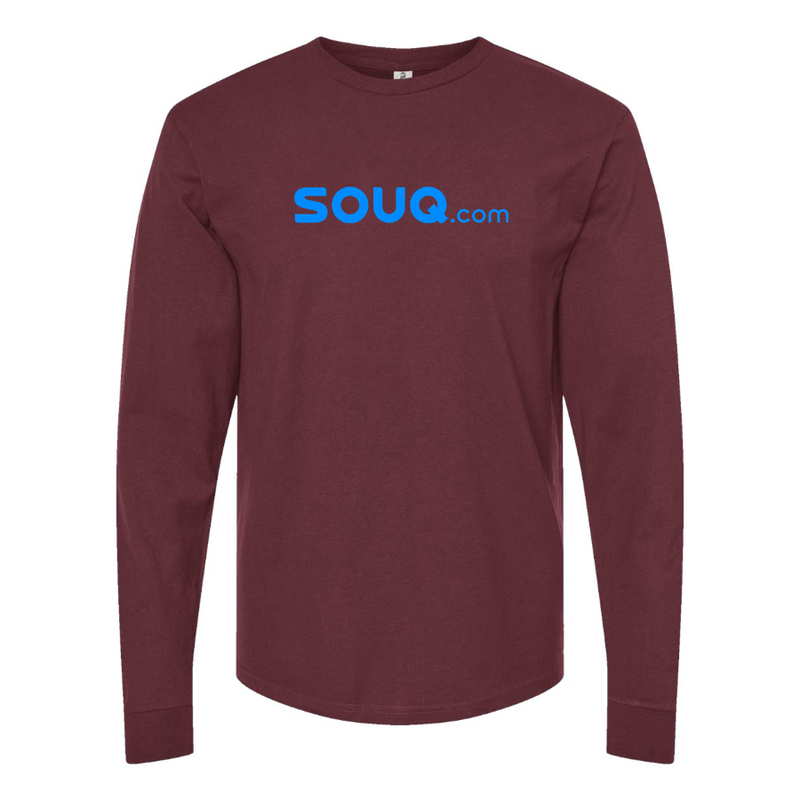 Men's Souq.com Logo Cotton Long Sleeve T-Shirt
