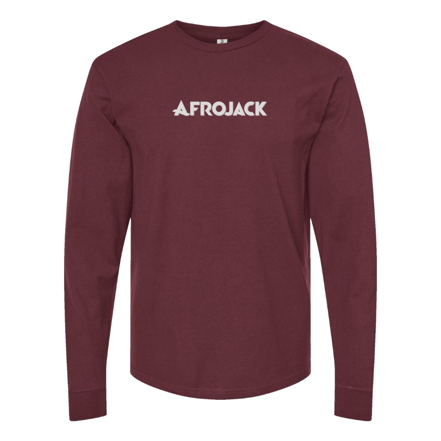 Men's Afrojack Logo Cotton Long Sleeve T-Shirt