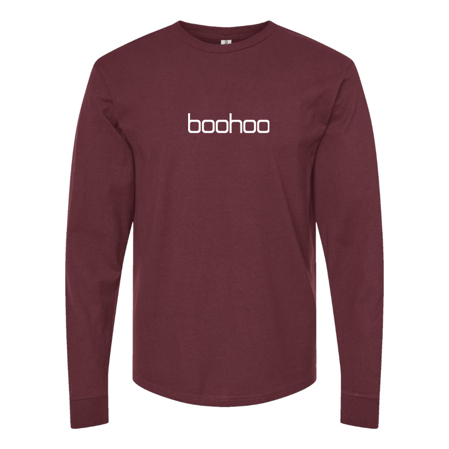 Men's Boohoo  Logo Cotton Long Sleeve T-Shirt