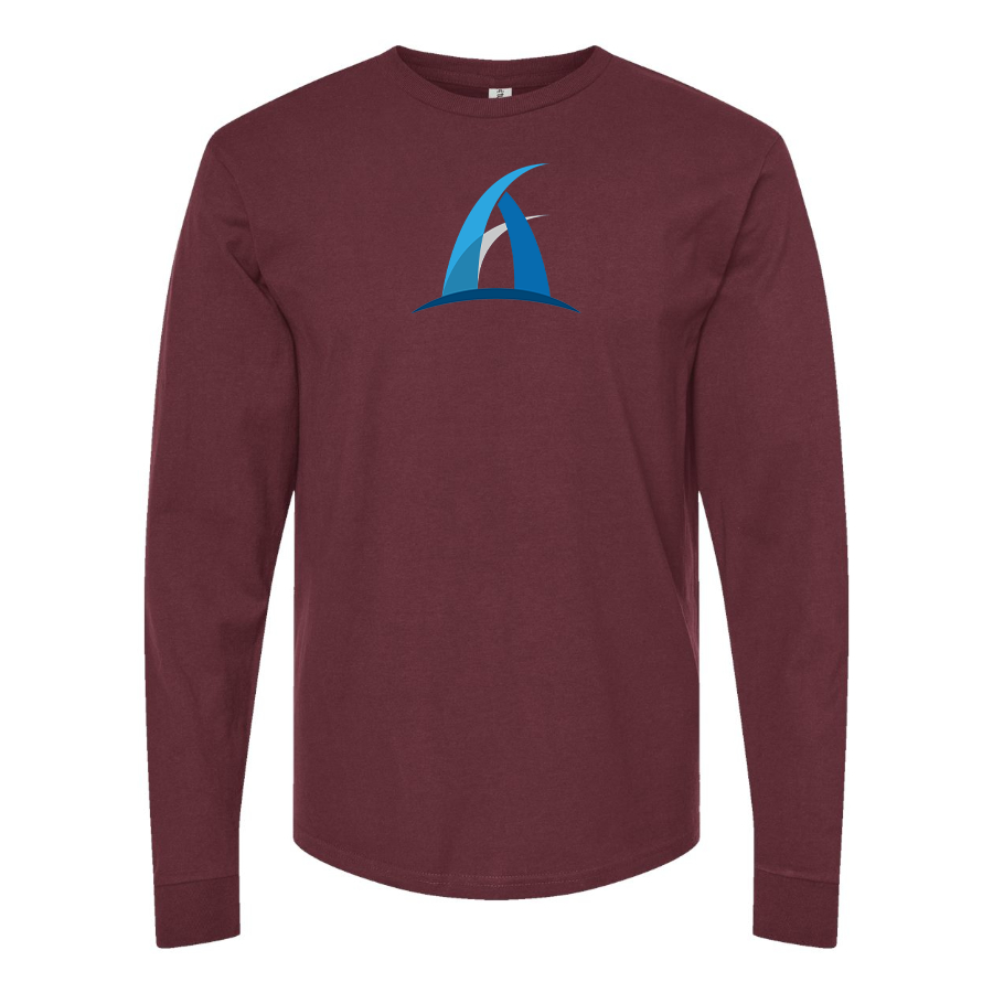 Men's Aspark Logo Cotton Long Sleeve T-Shirt