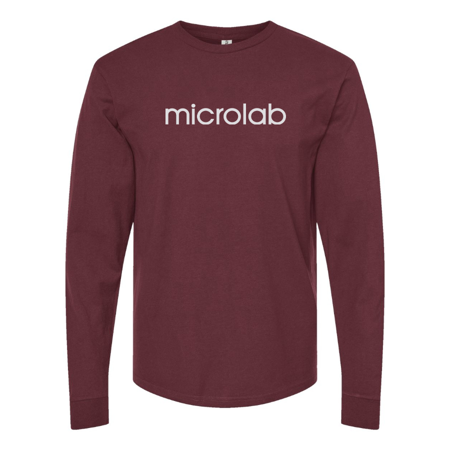 Men's Microlab Logo Cotton Long Sleeve T-Shirt