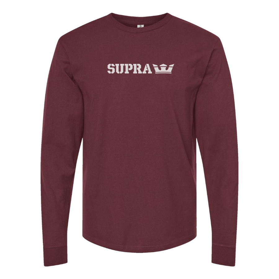 Men's Supra Logo Cotton Long Sleeve T-Shirt