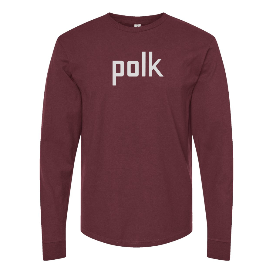 Men's Polk Audio Logo Cotton Long Sleeve T-Shirt