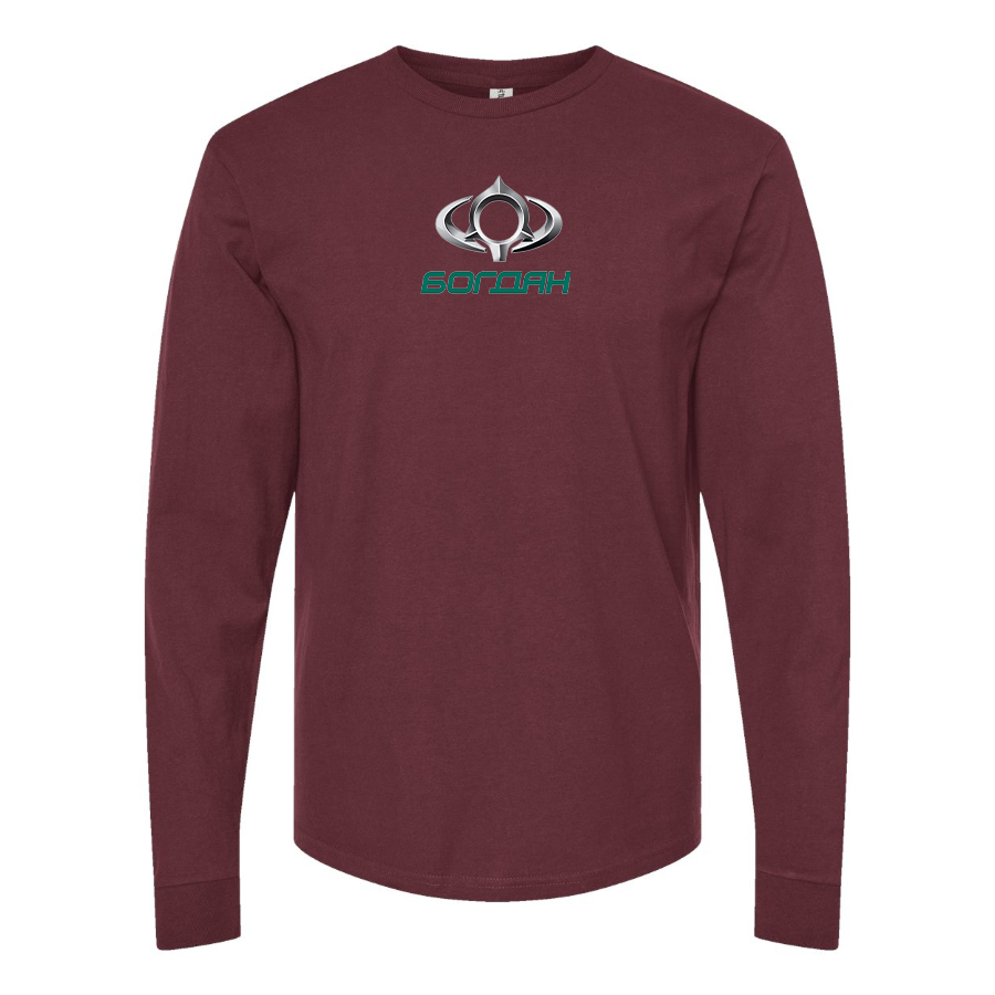 Men's Bogdan Motors Logo Cotton Long Sleeve T-Shirt