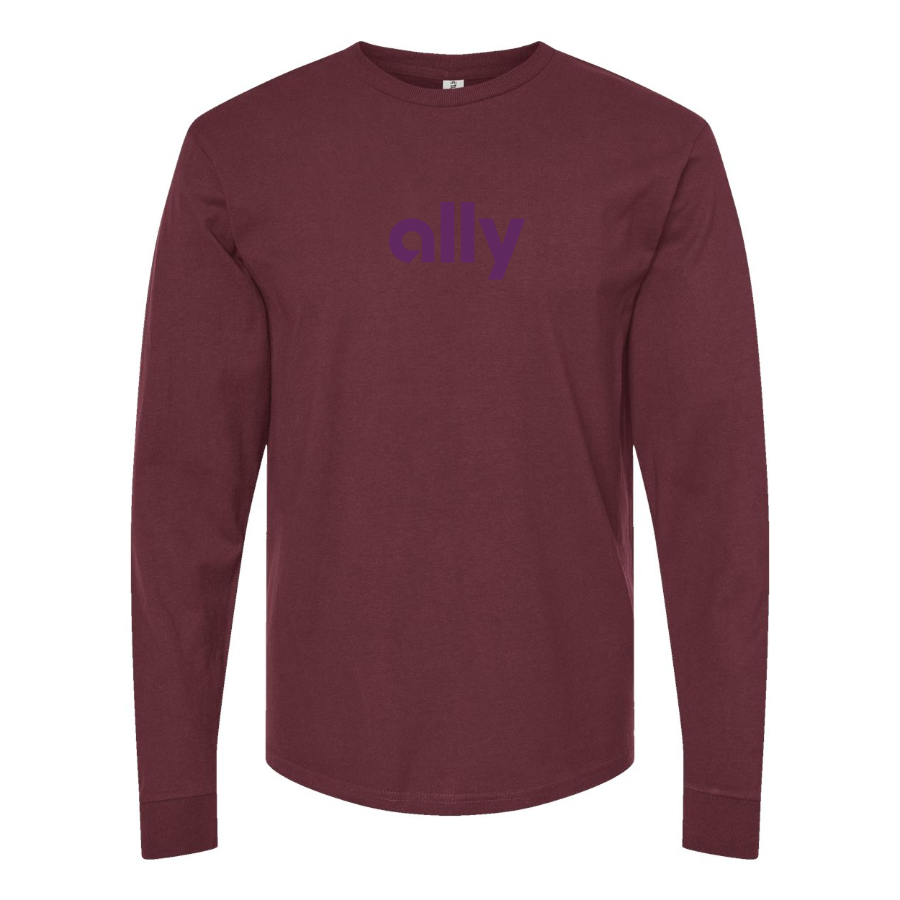 Men's Ally Financial Logo Cotton Long Sleeve T-Shirt