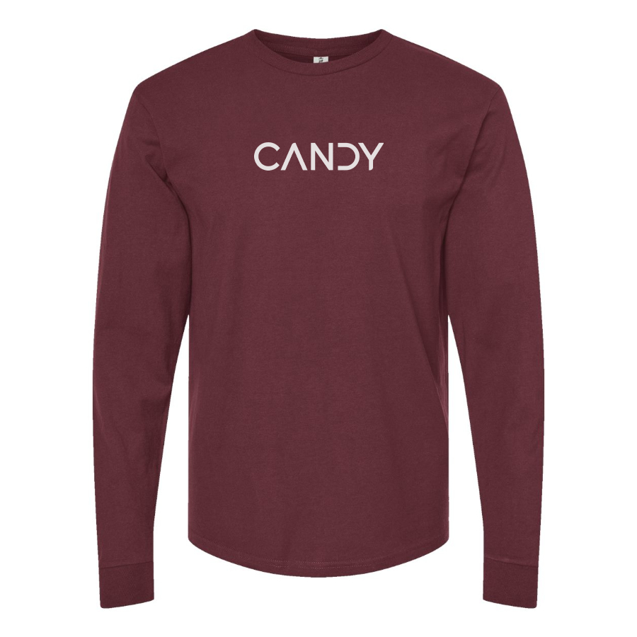 Men's Candy Logo Cotton Long Sleeve T-Shirt