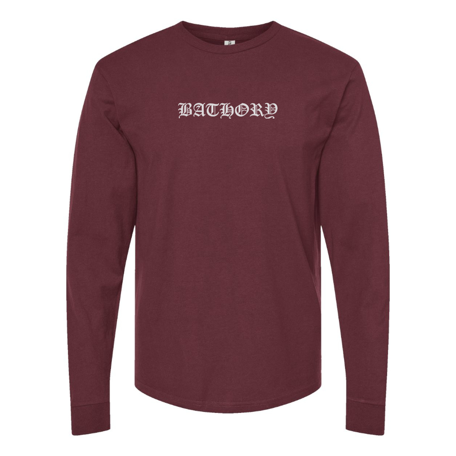 Men's Bathory Logo Cotton Long Sleeve T-Shirt