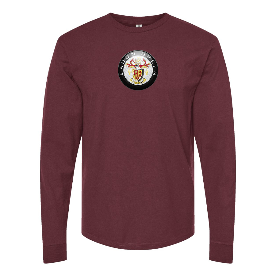 Men's Eadon Green Logo Cotton Long Sleeve T-Shirt