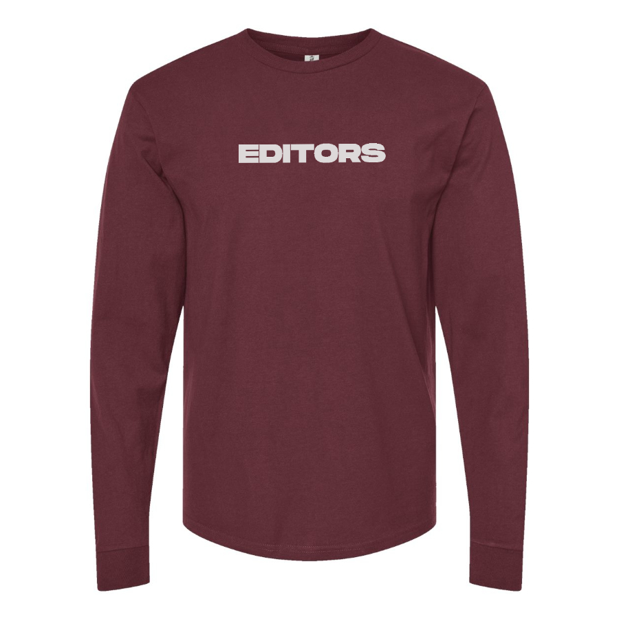 Men's Editors Logo Cotton Long Sleeve T-Shirt