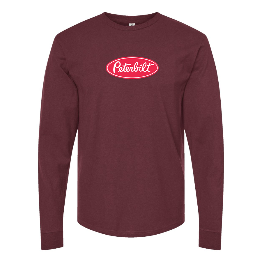 Men's Peterbilt Logo Cotton Long Sleeve T-Shirt