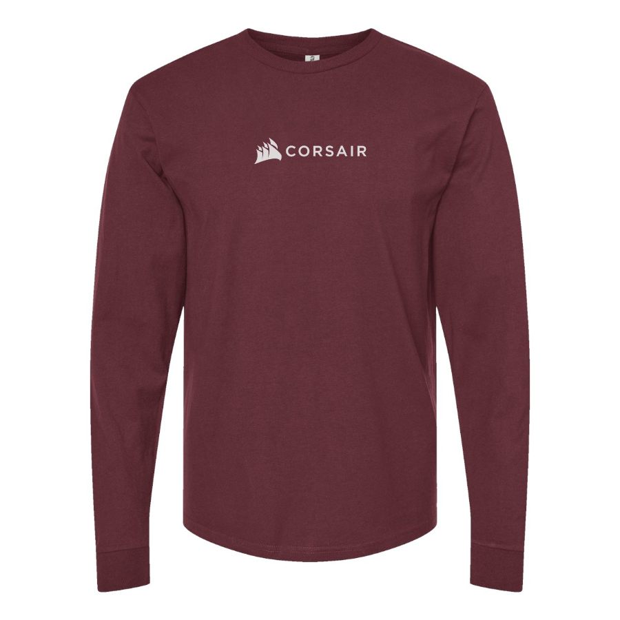 Men's Corsair Logo Cotton Long Sleeve T-Shirt