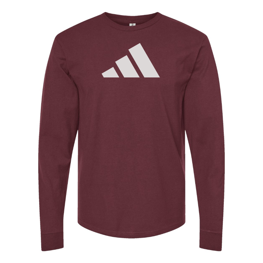 Men's Adidas Logo Cotton Long Sleeve T-Shirt