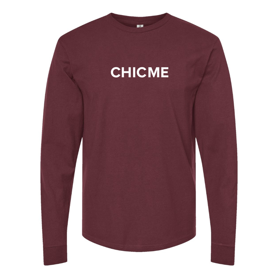 Men's Chic Me Logo Cotton Long Sleeve T-Shirt