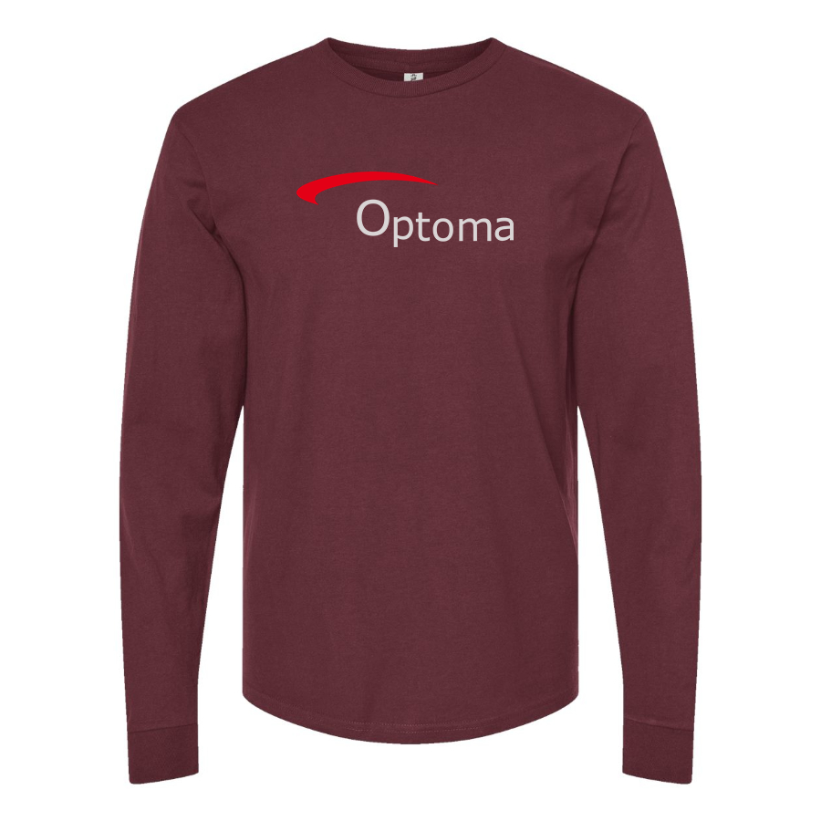 Men's Optoma Logo Cotton Long Sleeve T-Shirt