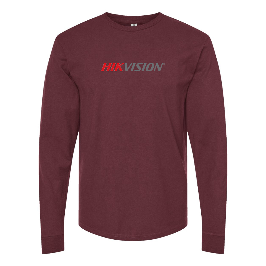 Men's Hikvision Logo Cotton Long Sleeve T-Shirt