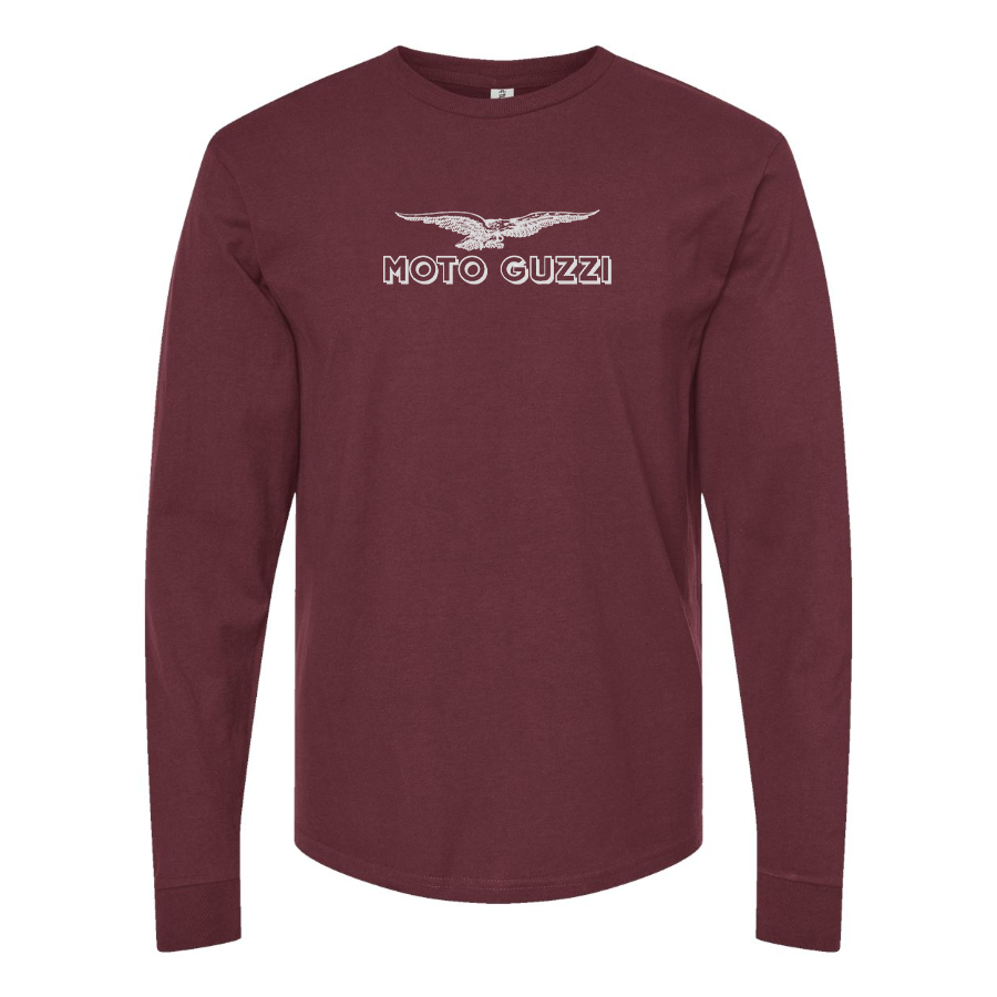 Men's Moto Guzzi Logo Cotton Long Sleeve T-Shirt