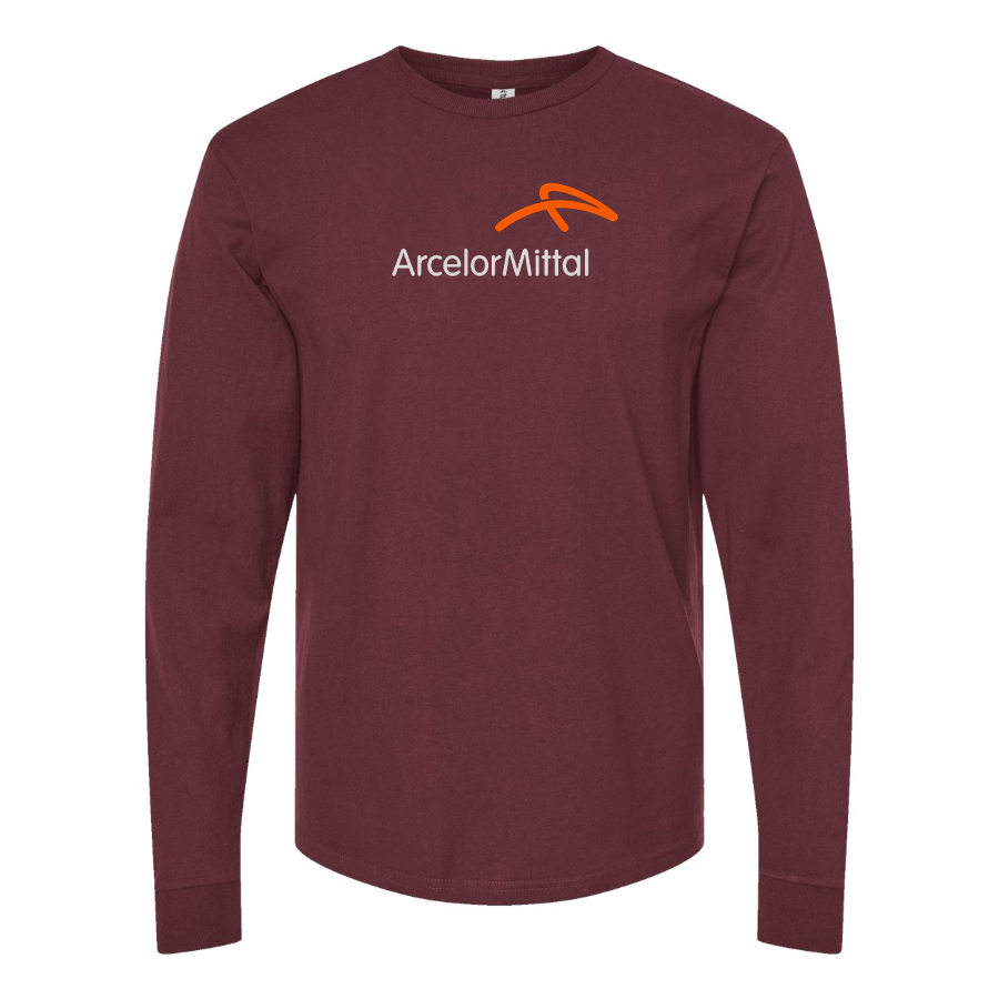 Men's Arcelormittal Logo Cotton Long Sleeve T-Shirt