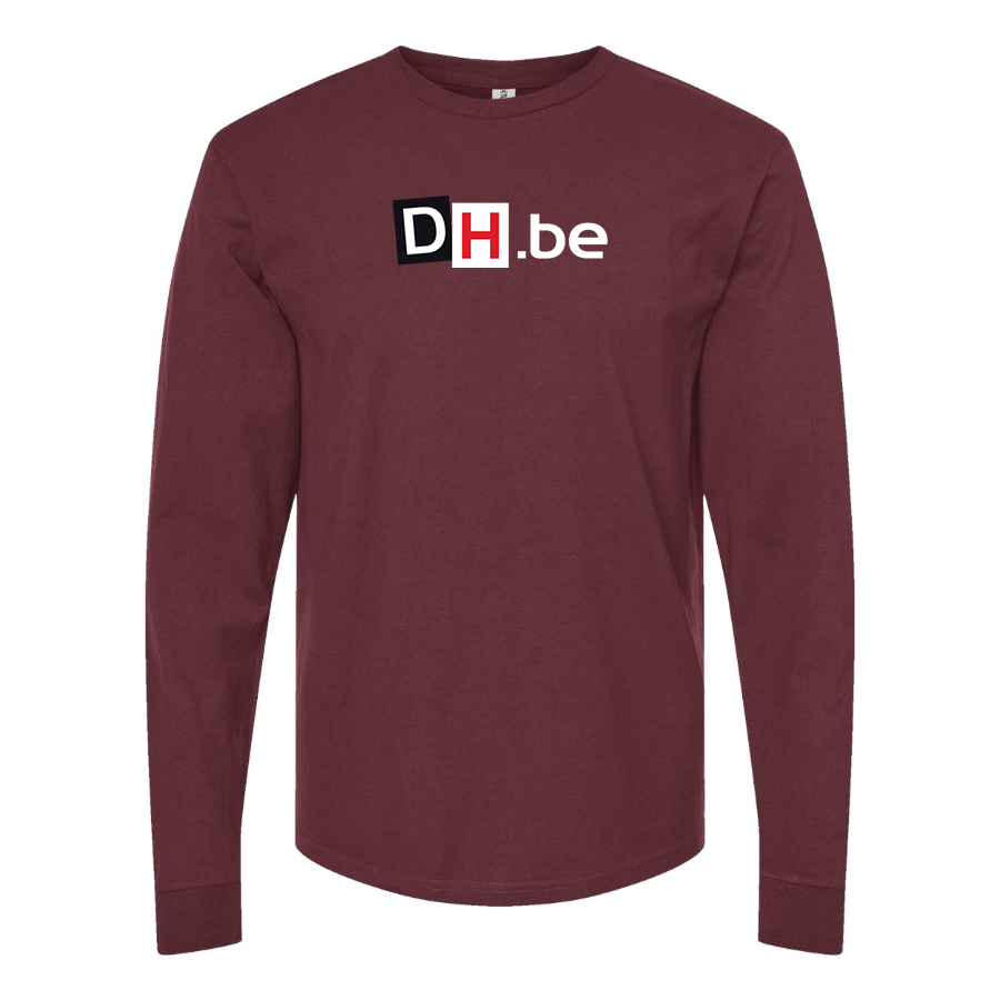 Men's DH Derniere Heure Logo  Cotton Long Sleeve T-Shirt