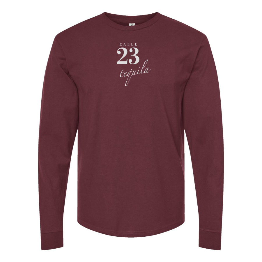Men's Calle 23 Logo Cotton Long Sleeve T-Shirt