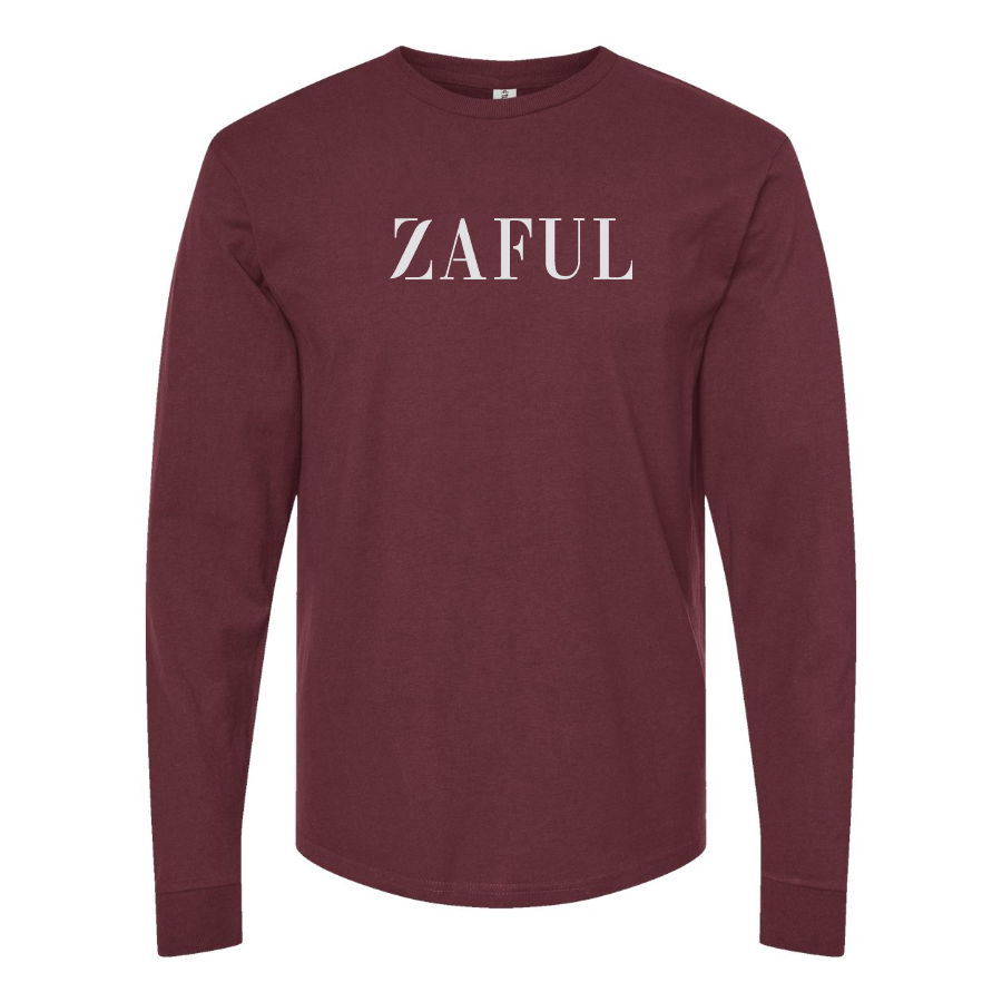Men's Zaful Logo Cotton Long Sleeve T-Shirt
