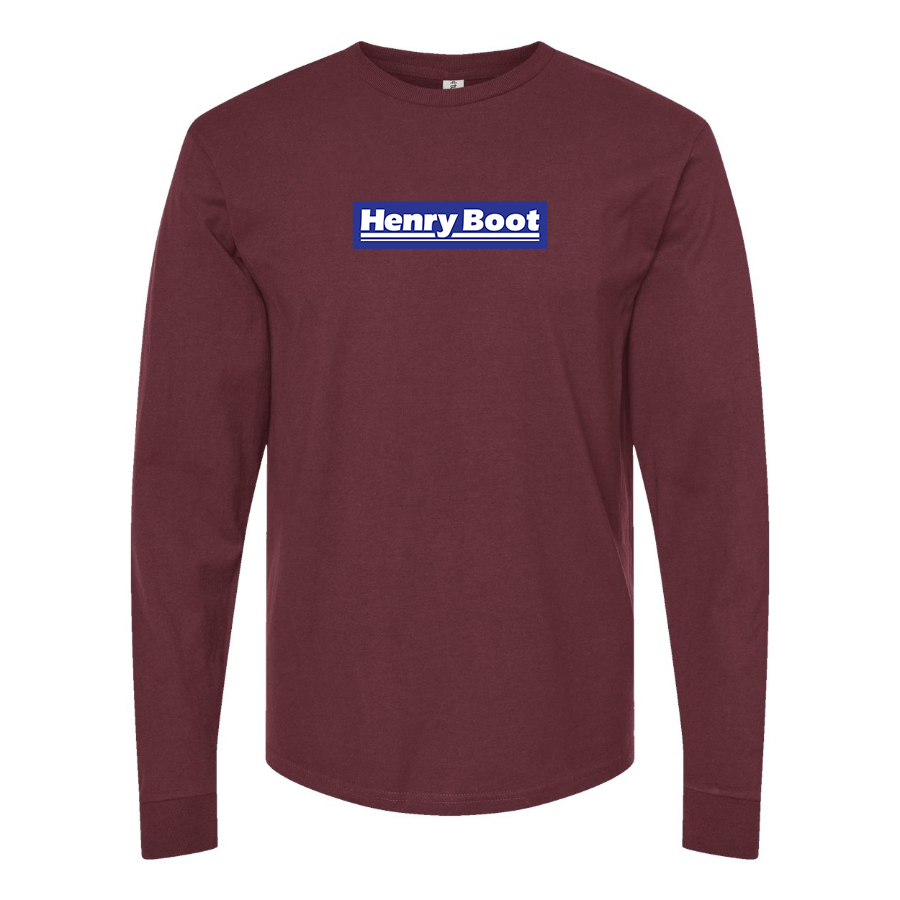 Men's Henry Boot Logo Cotton Long Sleeve T-Shirt