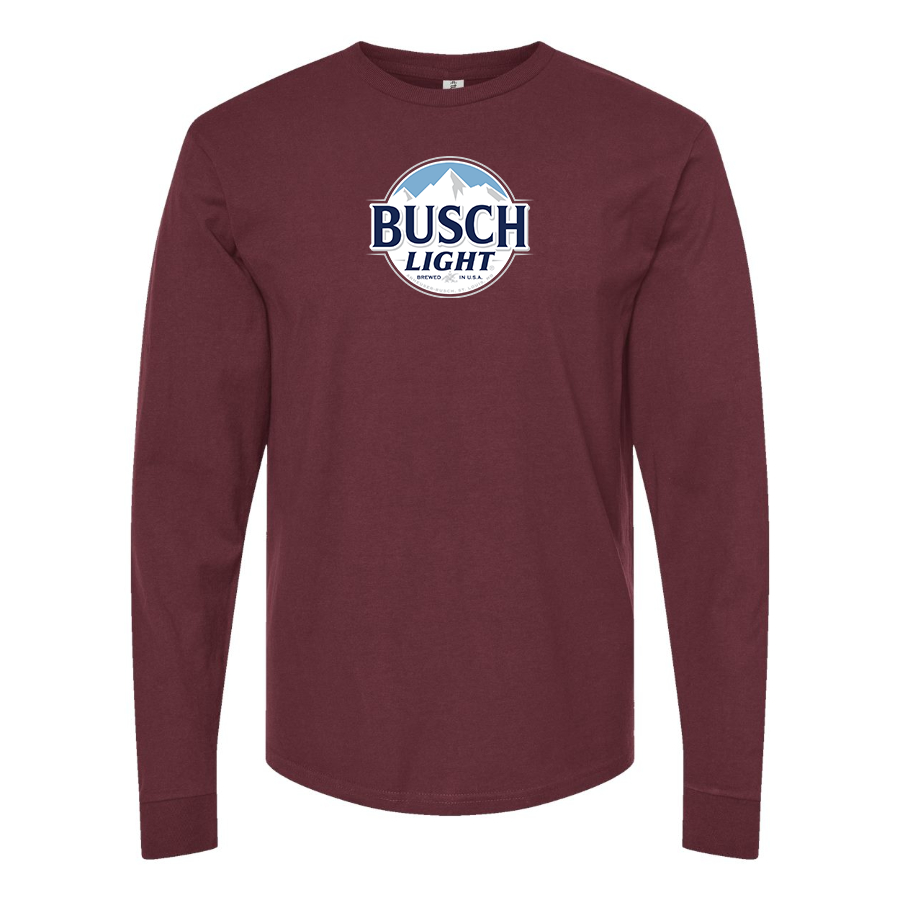 Men's Busch Light Logo Cotton Long Sleeve T-Shirt