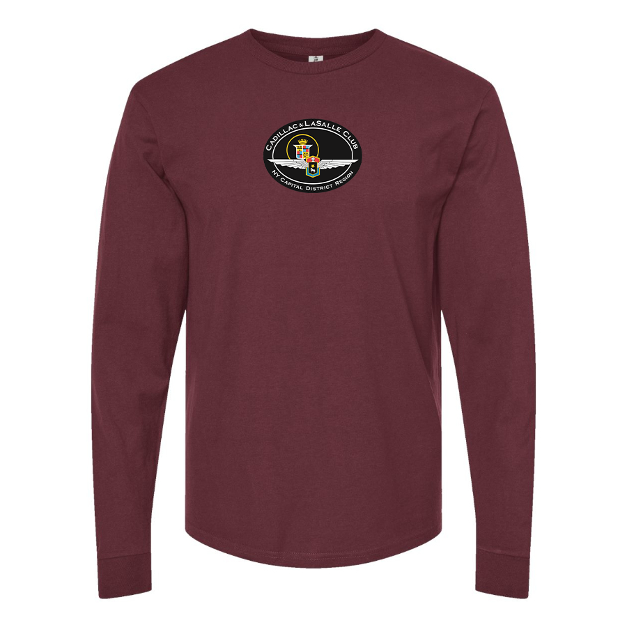 Men's Cadillac and Lasalle Club Logo Cotton Long Sleeve T-Shirt