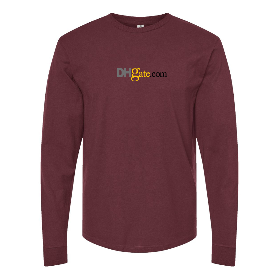 Men's DHgate Logo Cotton Long Sleeve T-Shirt