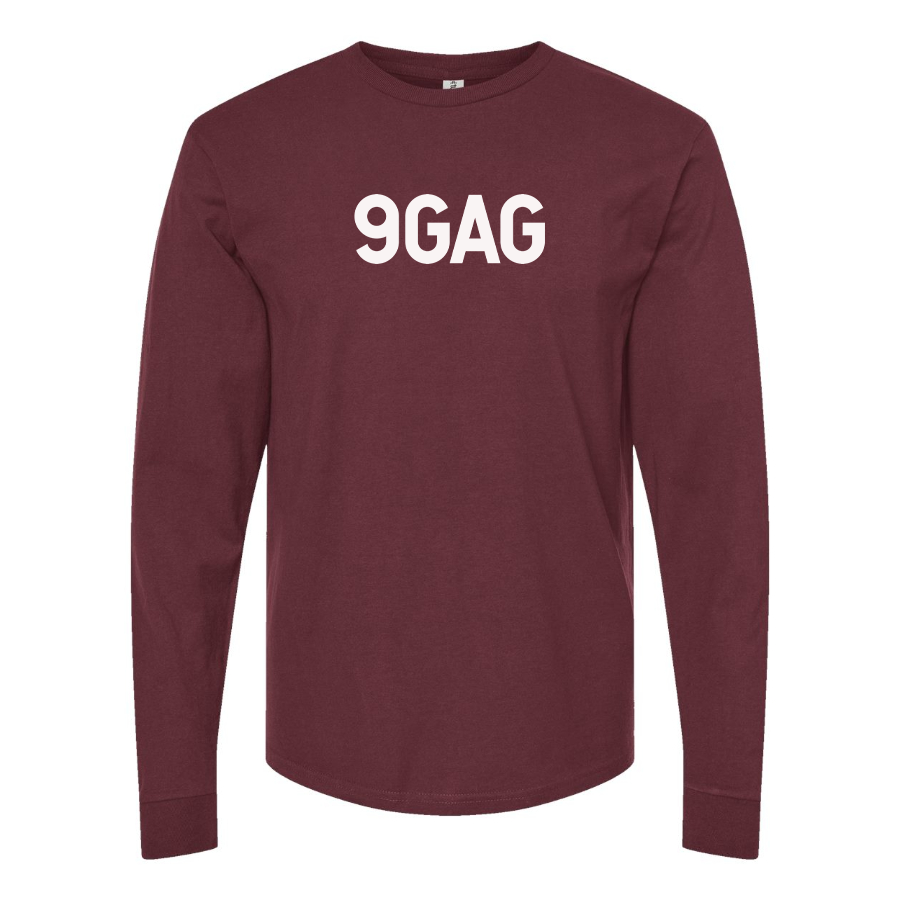 Men's 9gag Logo Cotton Long Sleeve T-Shirt