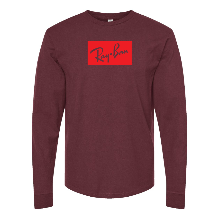 Men's Ray Ban Logo Cotton Long Sleeve T-Shirt
