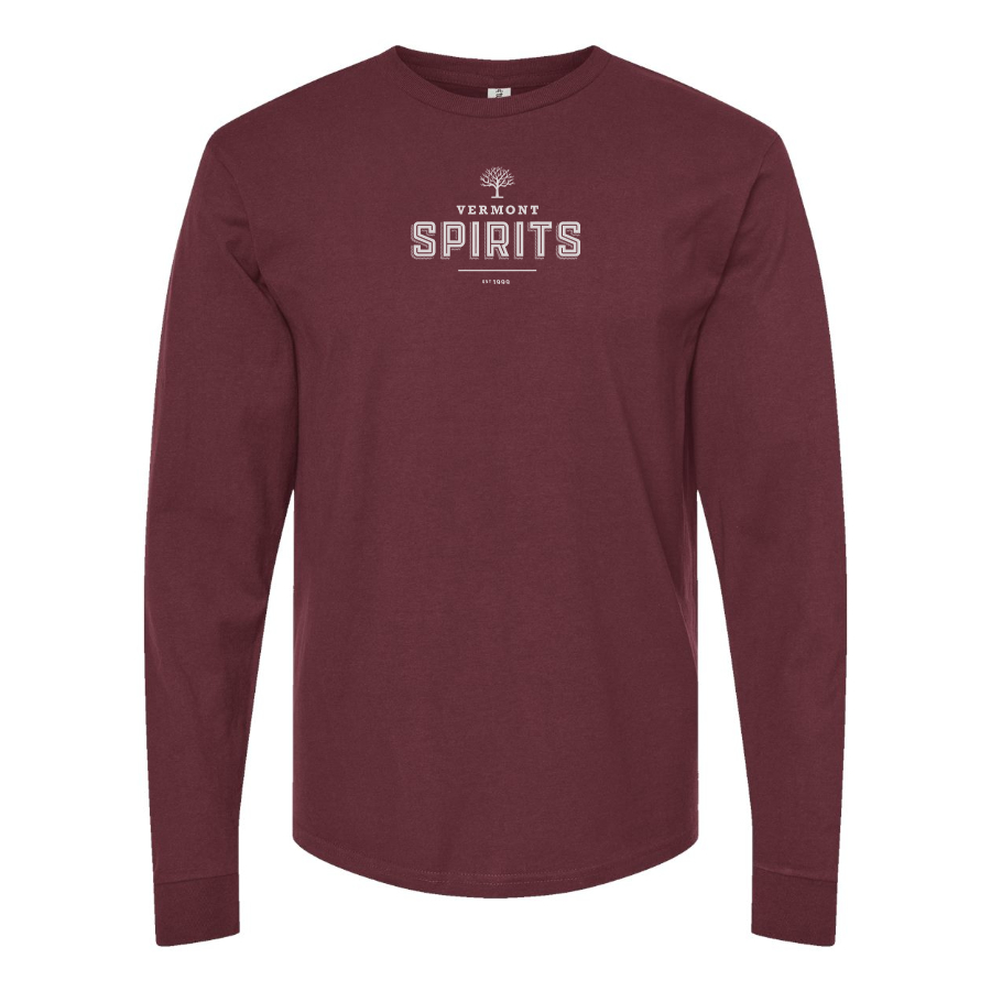 Men's Vermont Spirits Logo Cotton Long Sleeve T-Shirt